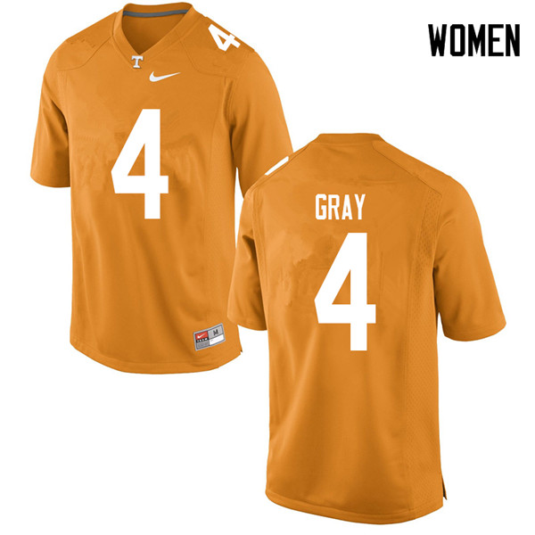Women #4 Maleik Gray Tennessee Volunteers College Football Jerseys Sale-Orange - Click Image to Close